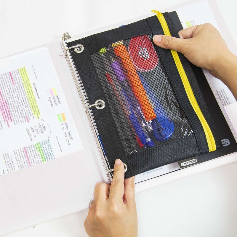 BAZIC 1" 3-Ring Binder w/ 2-Pockets - White
