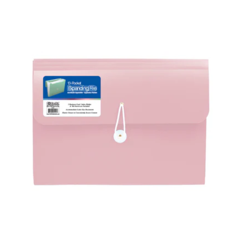 BAZIC Morandi 12-Pocket Letter Size Poly Expanding File