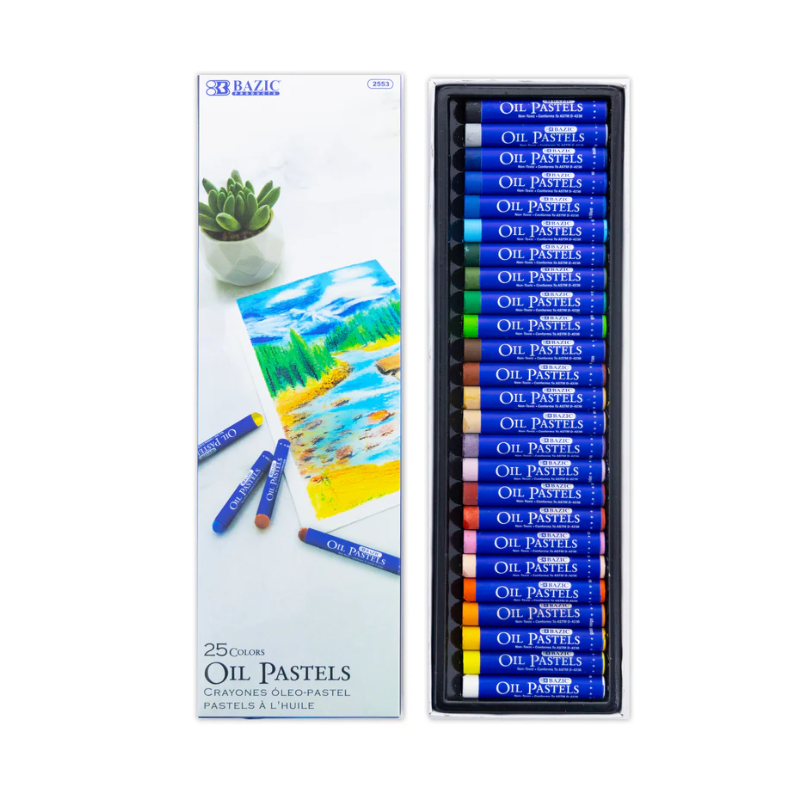 BAZIC Oil Pastels (25/Pack)