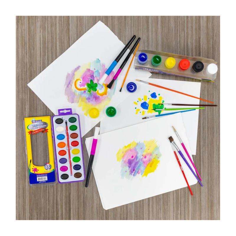 BAZIC Kid's Jumbo Paintbrush Set (4/Pack)