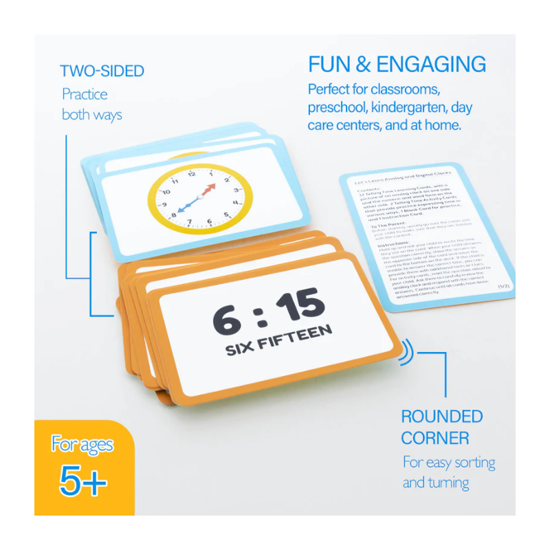 BAZIC Time Flash Cards (36/Pack)