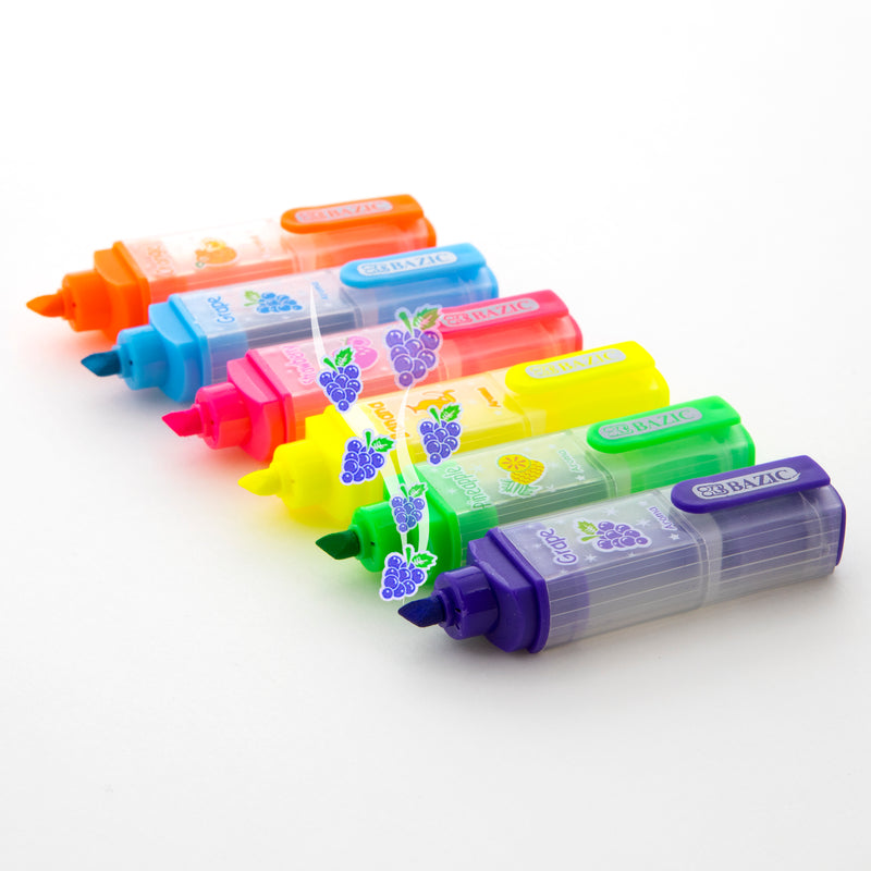 BAZIC Fruit Scented Mini Highlighters (6/Pack)
