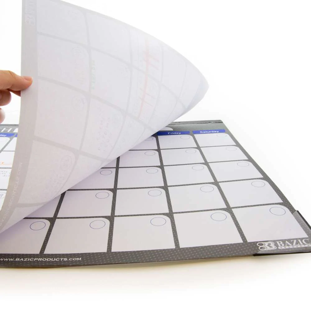 BAZIC 17" X 22" Undated 12-Month Desk Pad Calendar