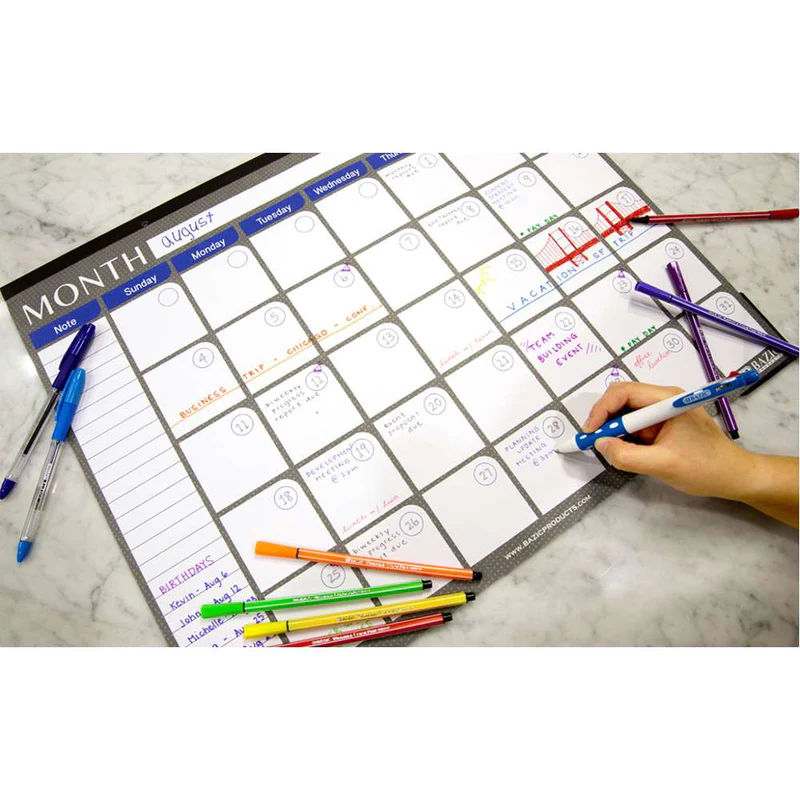 BAZIC 17" X 22" Undated 12-Month Desk Pad Calendar