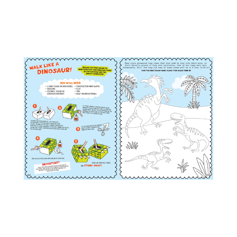 Peter Pauper Kids Unplugged Dinosaurs & Friends Activity Book
