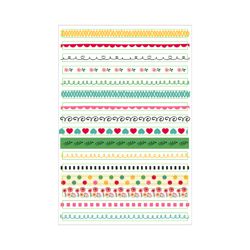 Peter Pauper Essentials Borders & Frames Planner Stickers