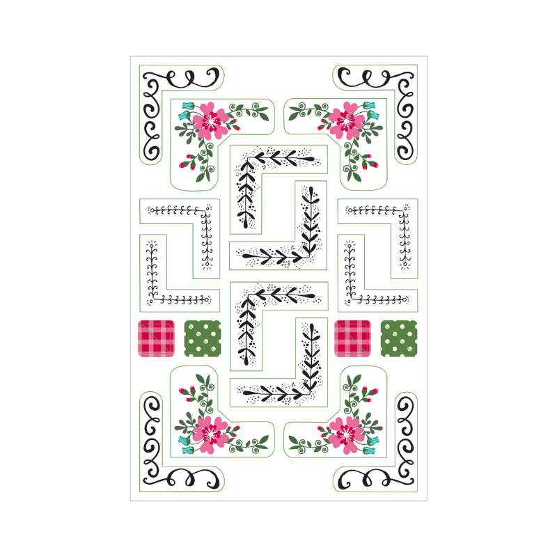 Peter Pauper Essentials Borders & Frames Planner Stickers