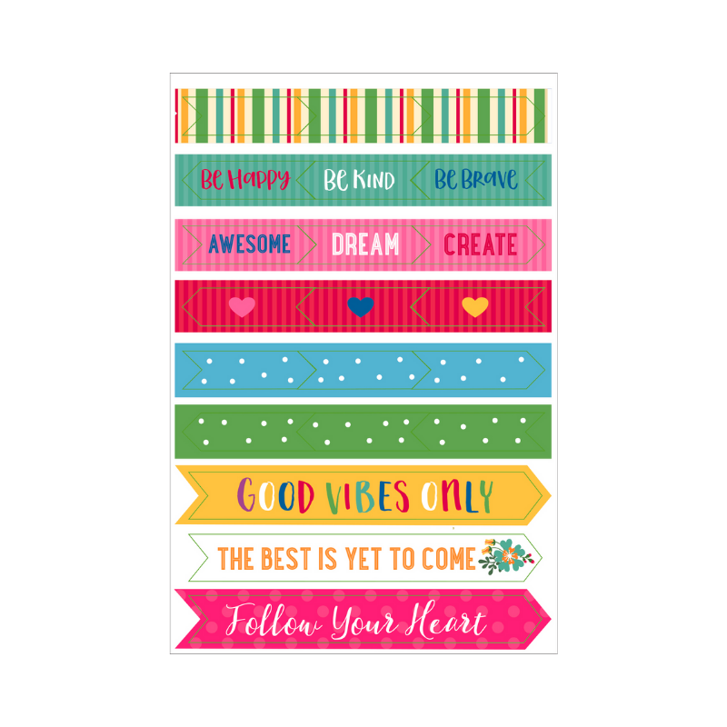 Peter Pauper Essentials Borders & Frames Planner Stickers