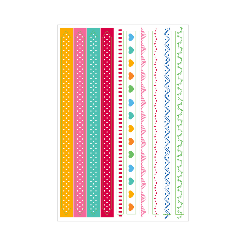 Peter Pauper Essentials Borders & Frames Planner Stickers