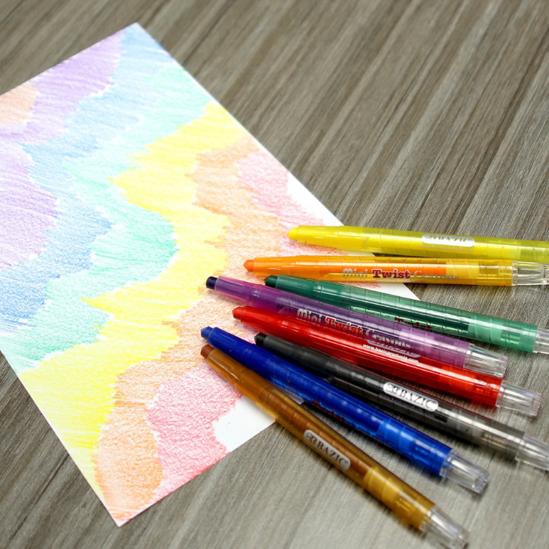BAZIC Mini Propelling Crayons (10/Pack)