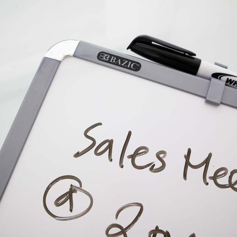 BAZIC 11" X 14" Magnetic Dry Erase Board w/ Marker & 2 Magnets