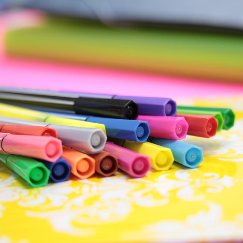 BAZIC 24 Color Washable Fiber Tip Pen