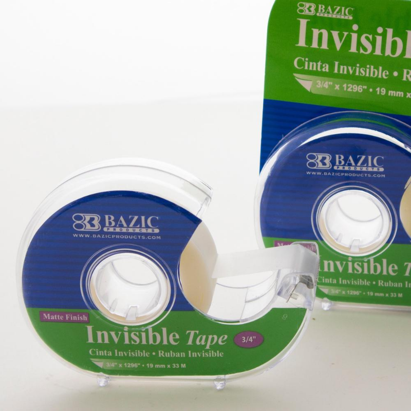 BAZIC 3/4" x 1296" Invisible Tape w/ Dispenser