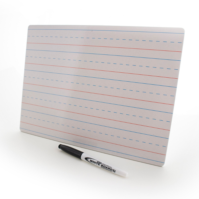 BAZIC 9" X 12" Double Sided Dry Erase Learning Board w/ Marker
