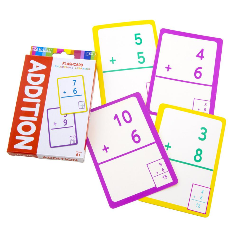 BAZIC Addition Flash Cards (36/Pack)