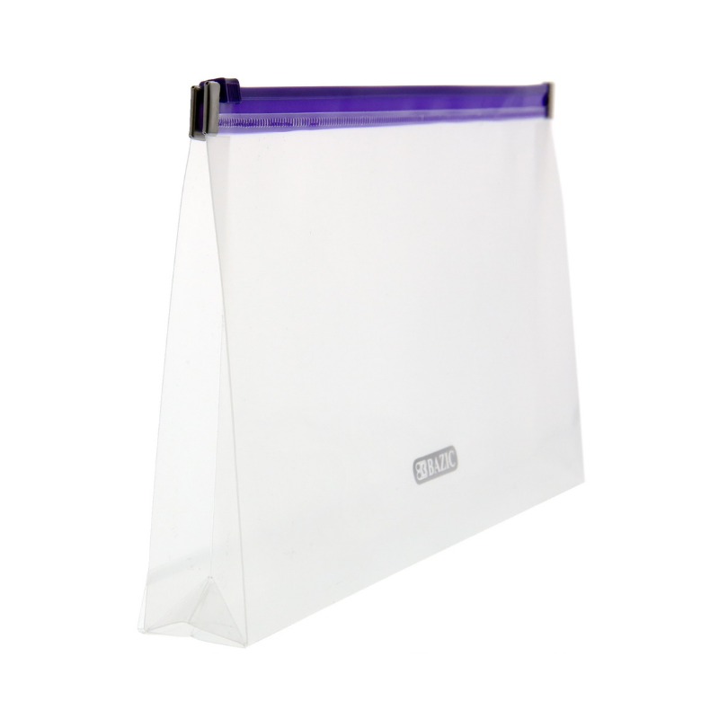 BAZIC Clear Coupon/Cheque Size Zip Envelope