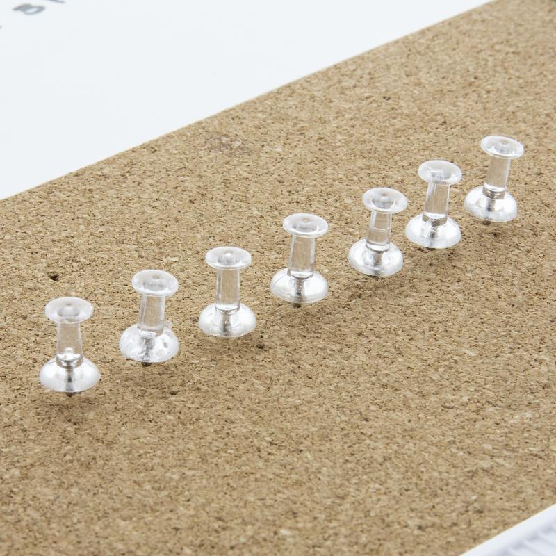BAZIC Clear Transparent Push Pins (100/Pack)