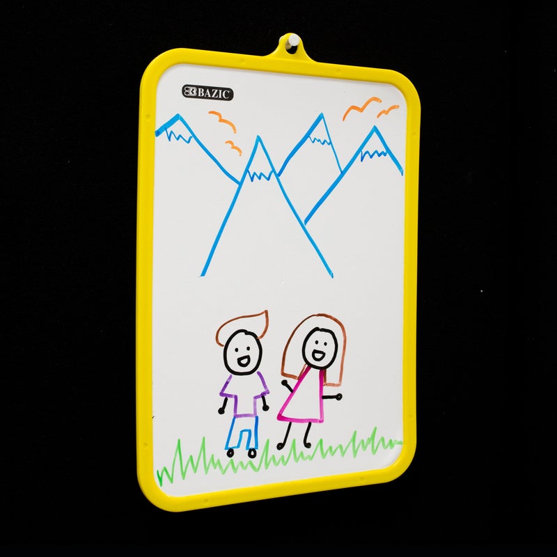 BAZIC 7.4" X 10.3" Double Sided Dry Erase Learning Board w/ Marker