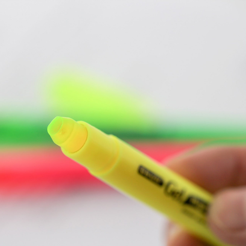 BAZIC 5 Colour Gel Fluorescent Highlighter