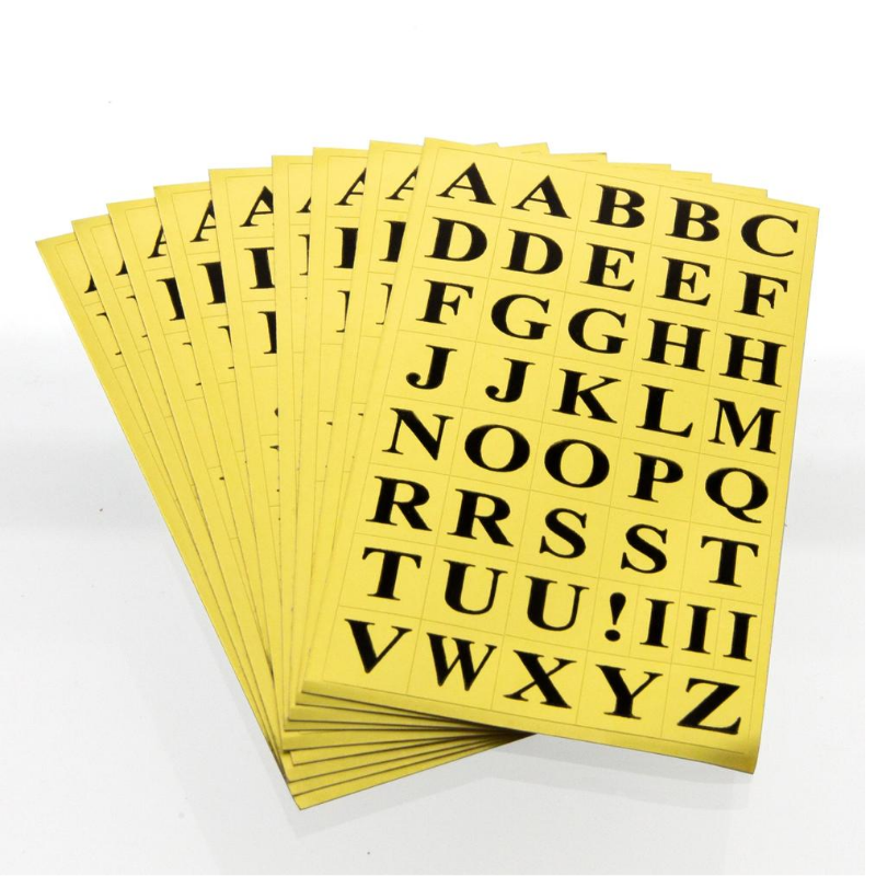 BAZIC Gold Foil Alphabet Label (378/Pack)