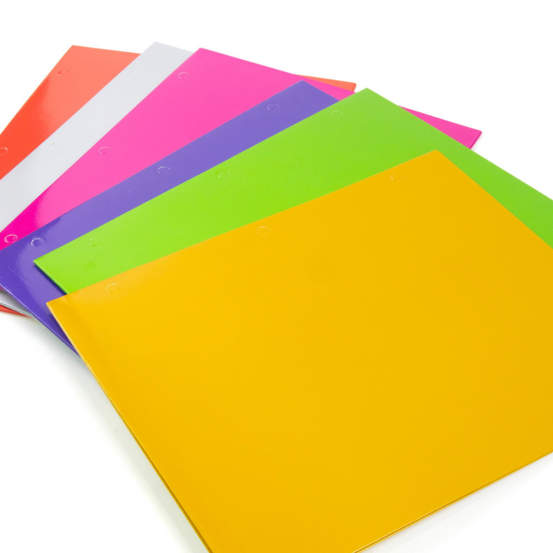BAZIC Metallic Colour 2-Pockets Portfolios