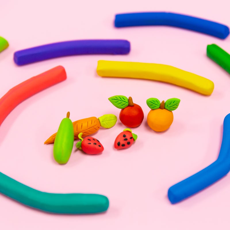 BAZIC 160g Modeling Clay Sticks w/ 3 Molding Tray (12 Colours/Pack)