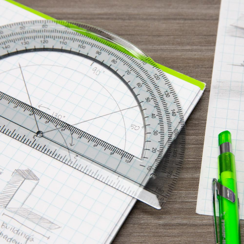 BAZIC Semicircular 6" Protractor
