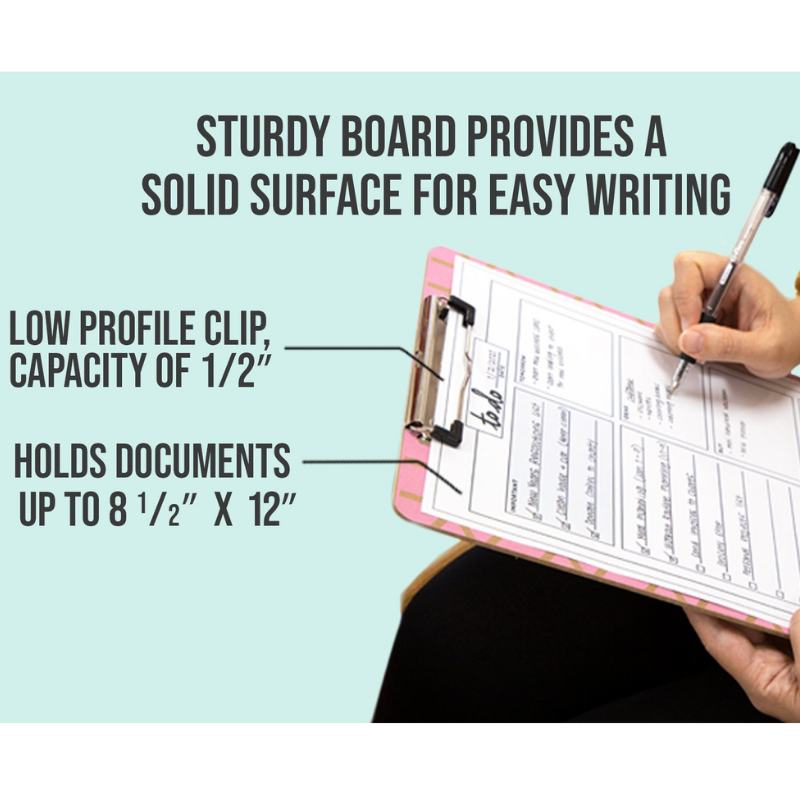 BAZIC Standard Size Retro Hardboard Clipboard w/ Low Profile Clip - Honeycomb
