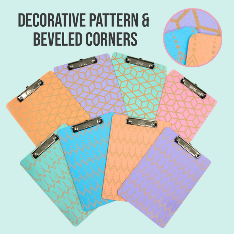 BAZIC Standard Size Retro Hardboard Clipboard w/ Low Profile Clip - Honeycomb