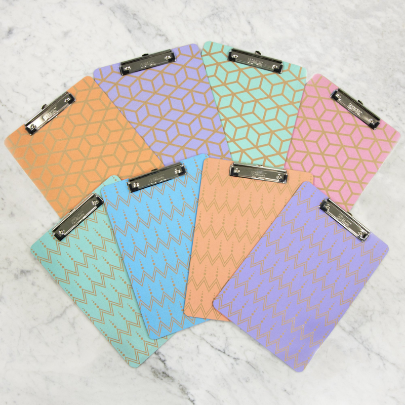 BAZIC Standard Size Retro Hardboard Clipboard w/ Low Profile Clip - Honeycomb