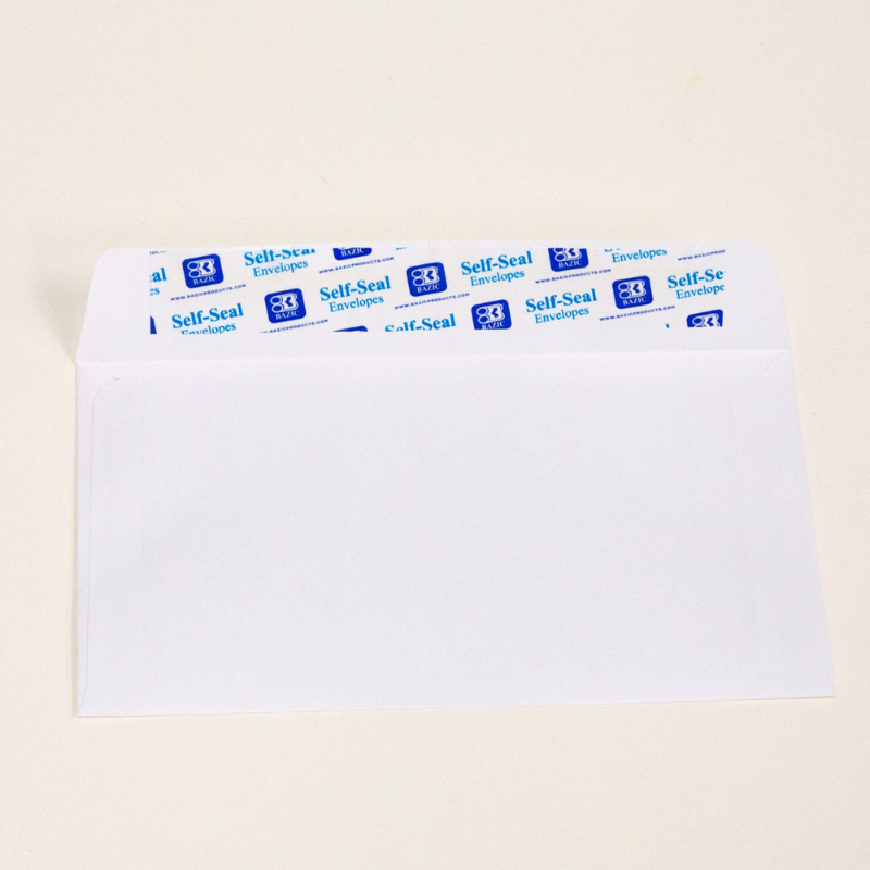 BAZIC #6 3/4 Self-Seal White Envelope (65/Pack)