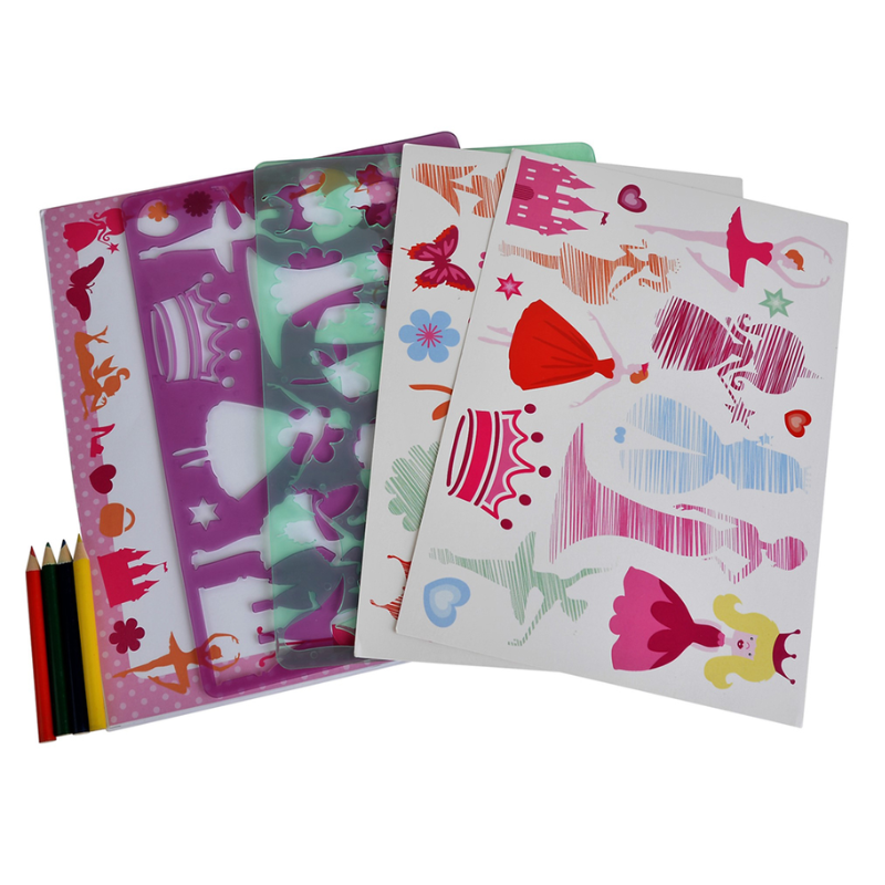 Buddy & Barney Stencil Set - Princess, Butterflies and Fairies