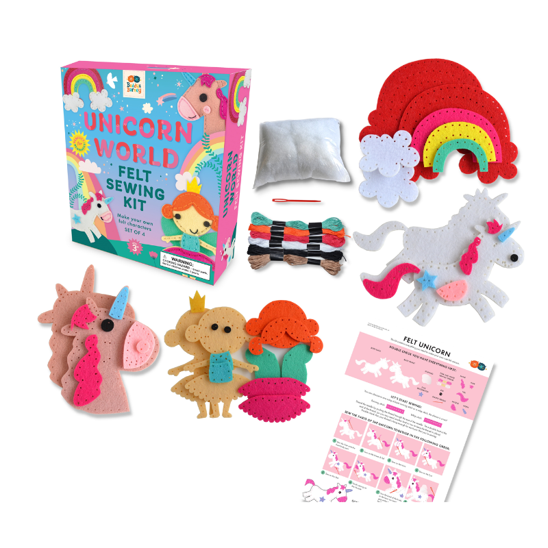 Buddy & Barney Felt Sewing Kit - Unicorn World