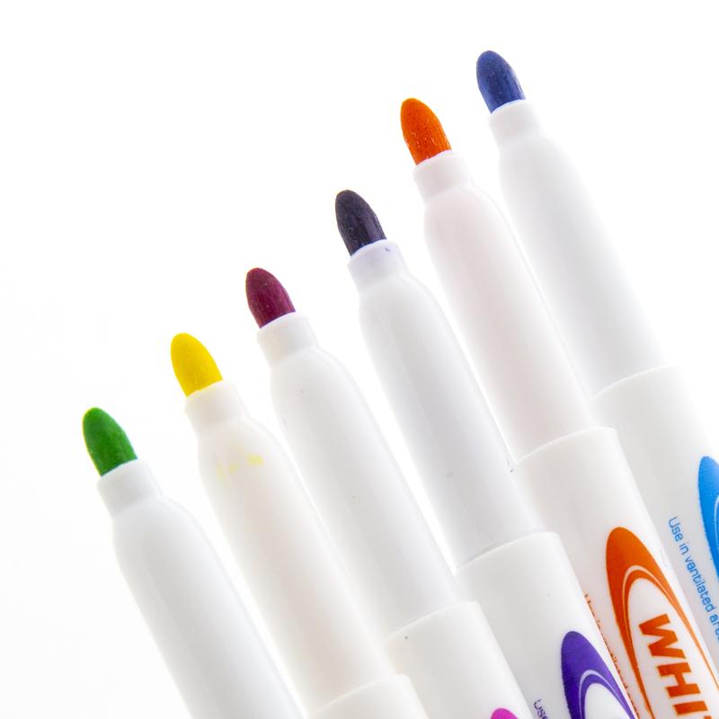 BAZIC Bright Color Fine Tip Dry-Erase Markers (6/Pack)