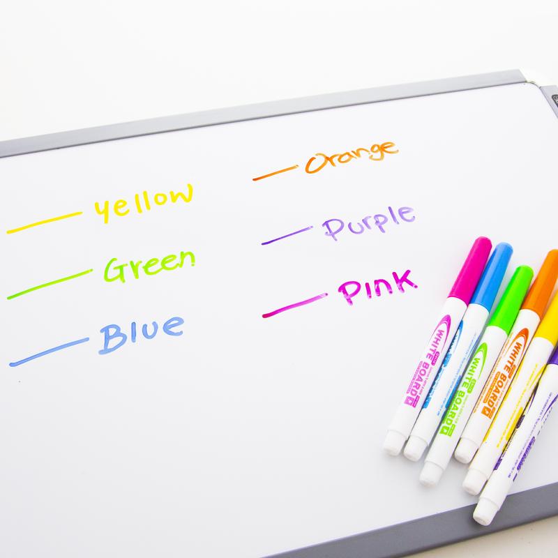 BAZIC Bright Color Fine Tip Dry-Erase Markers (6/Pack)