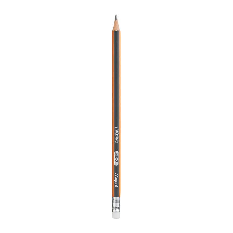 Maped Black Peps #2 HB Triangular Pencil (12 Pack)