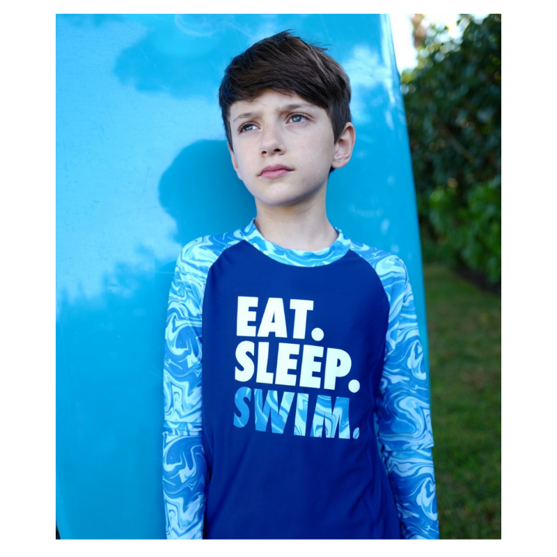 Juice Box Fun In The Sun Boys Rash Guard Swim Tee