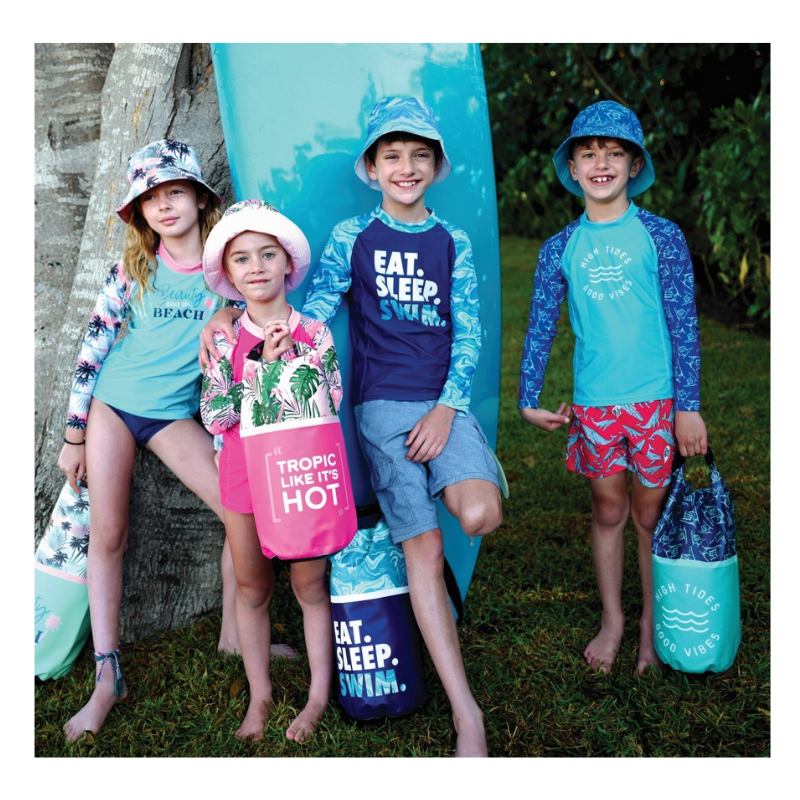 Juice Box Fun In The Sun Girls Rash Guard Swim Tee