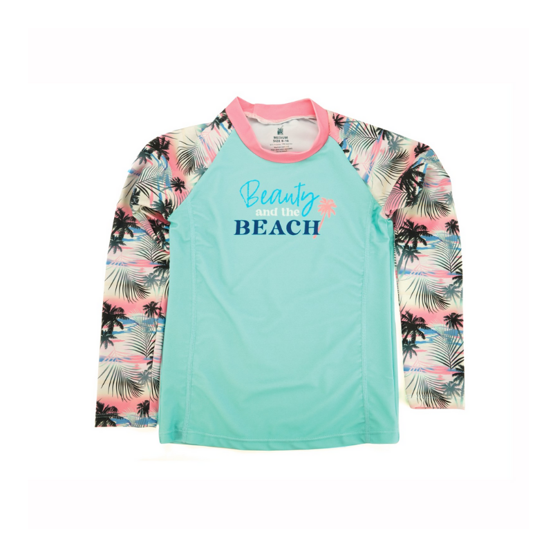 Juice Box Fun In The Sun Girls Rash Guard Swim Tee