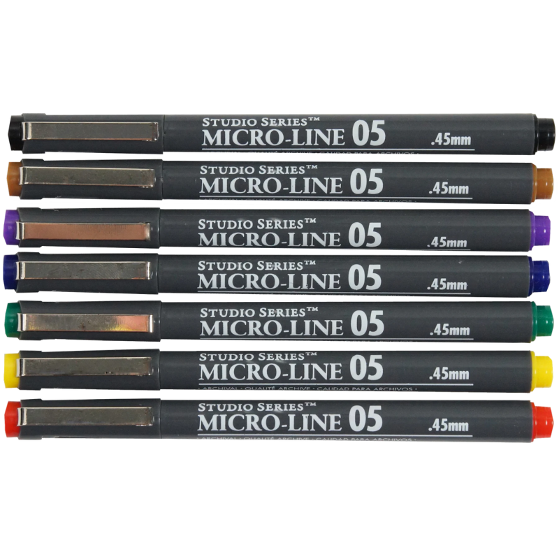 Peter Pauper Studio Series 7pcs Micro-Line Coloured Pen Set