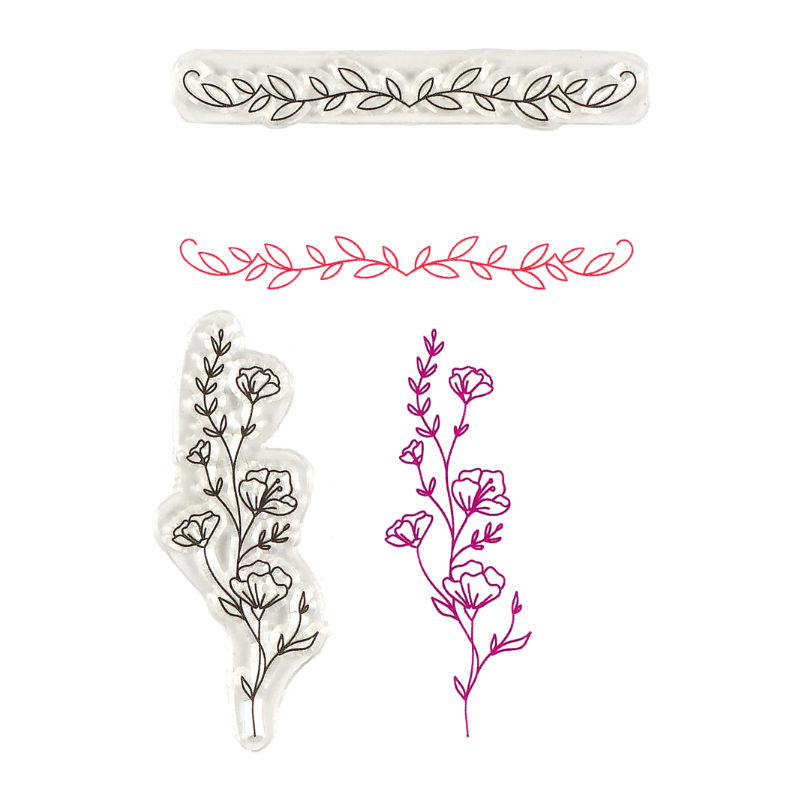 Peter Pauper Botanicals Clear Silicone Stamp Set