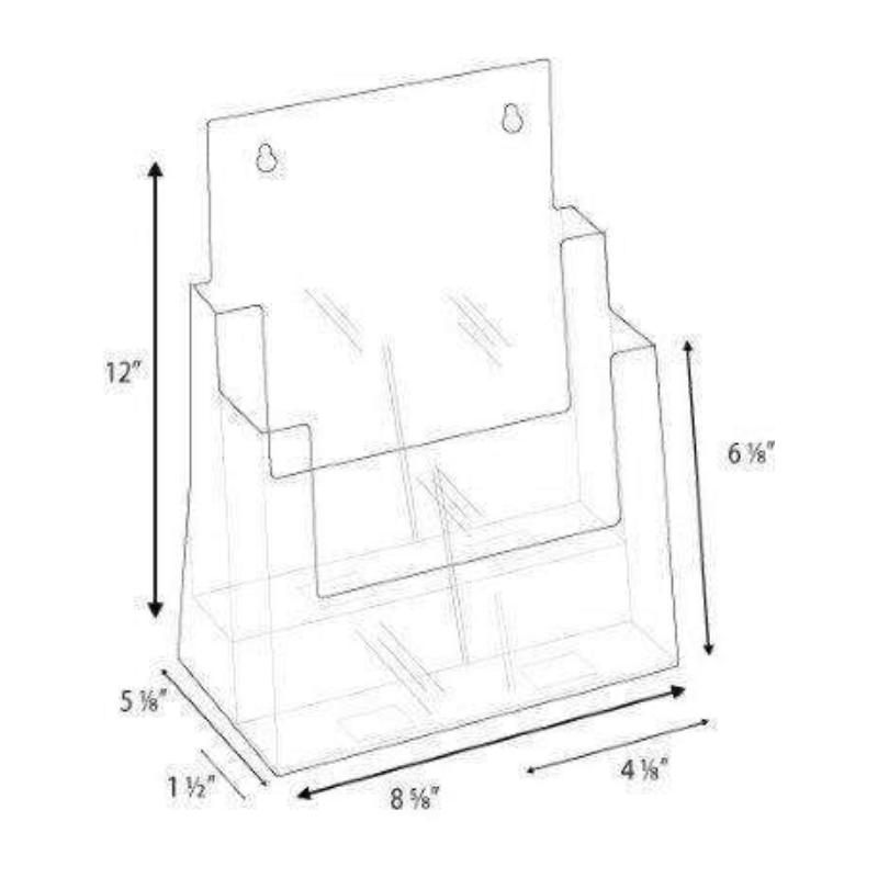 2 Tier Brochure Holder