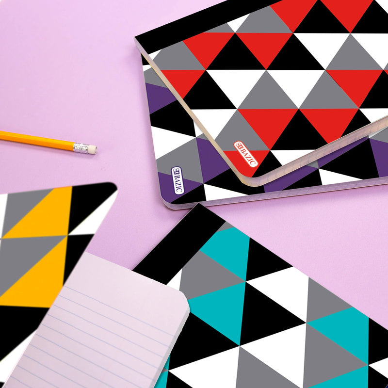 BAZIC College Ruled 100 Sheets Geometric Composition Book