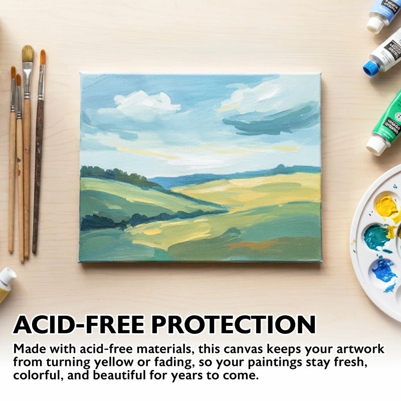 BAZIC Stretched Canvas 5" x 7" - White