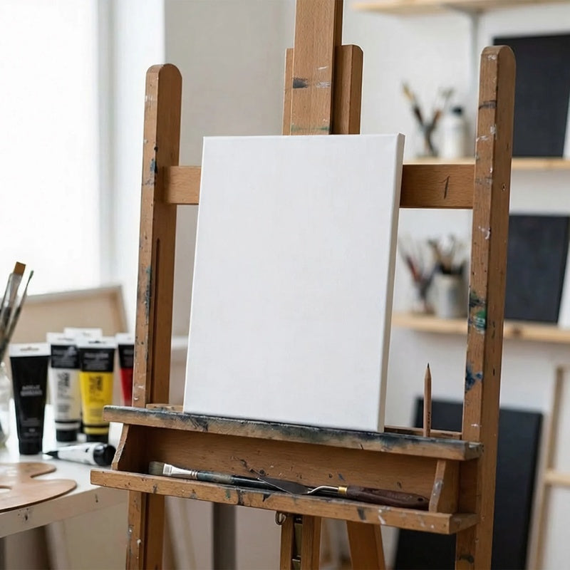 BAZIC Stretched Canvas 5" x 7" - White