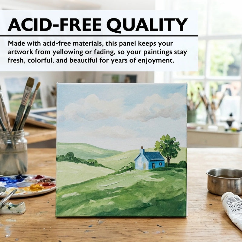 BAZIC Canvas Panel 8" x 8" - White