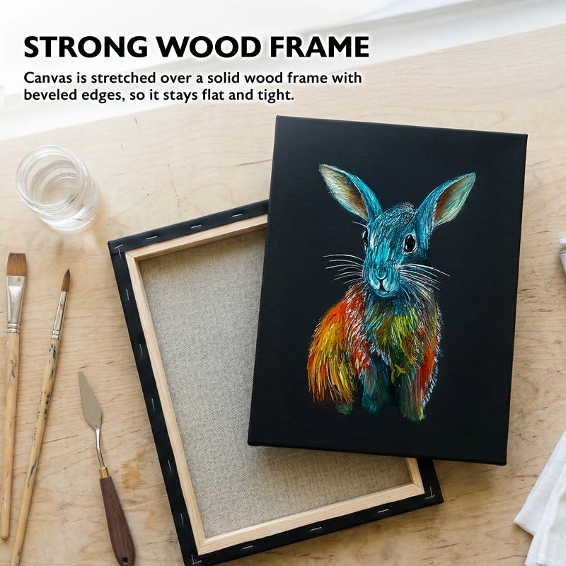 BAZIC Stretched Canvas 8" x 10" - Black