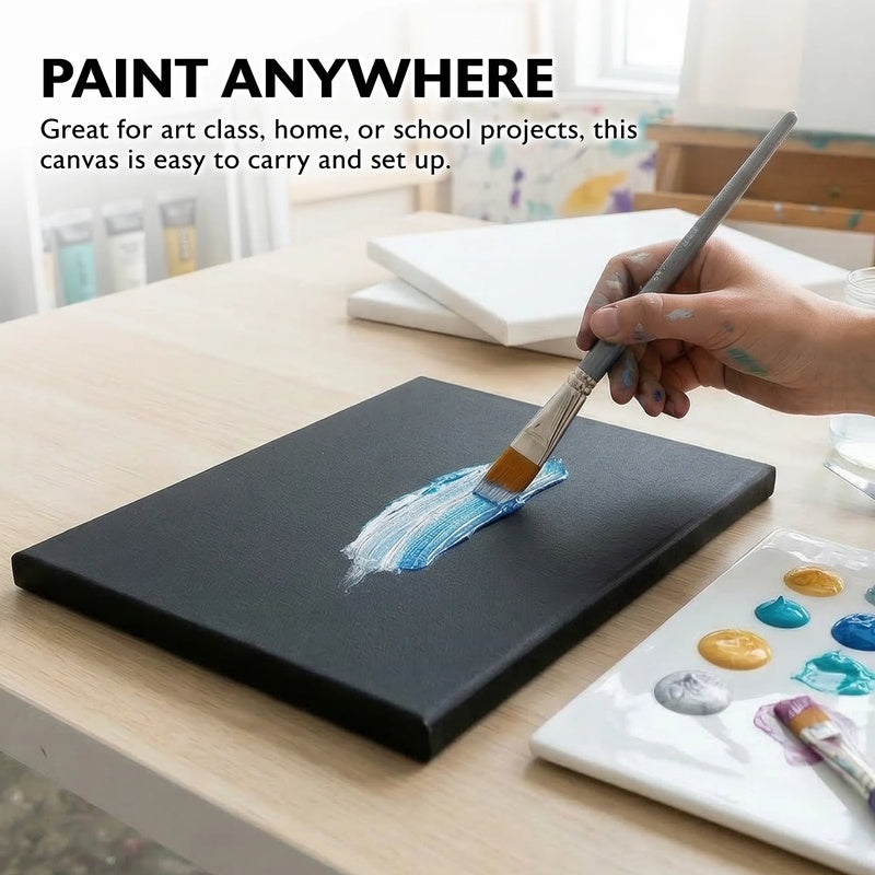 BAZIC Stretched Canvas 8" x 10" - Black