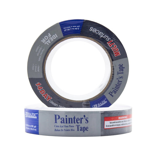 BAZIC 0.94" X 2160" (60 Yards) Blue Painter's Tape