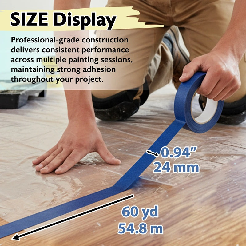 BAZIC 0.94" X 2160" (60 Yards) Blue Painter's Tape
